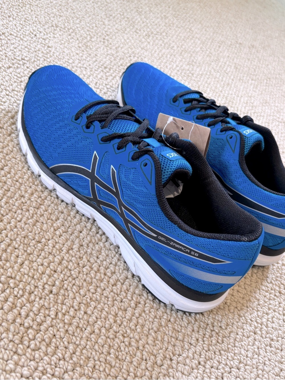 New ASICS Gel-Zaraca 5 B Blue and Black Athletic Running Shoes
